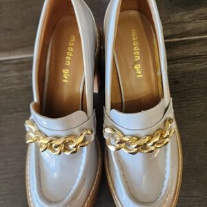 Madden Girl Kassidy platform lug sole loafers with a chunky block heel. 